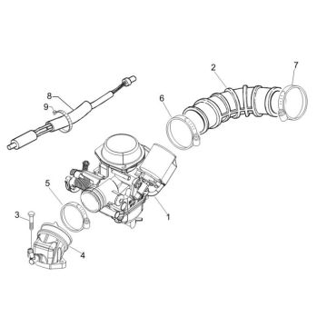 Carburateur Vespa S 50 4T 2V AC 25km/h