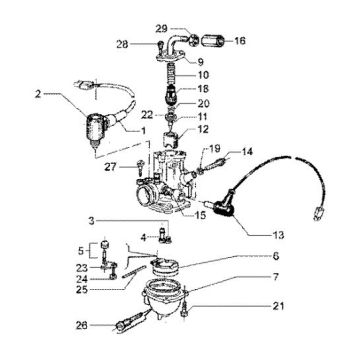 Carburateur Mikuni Gilera Runner FXR 180 2T LC