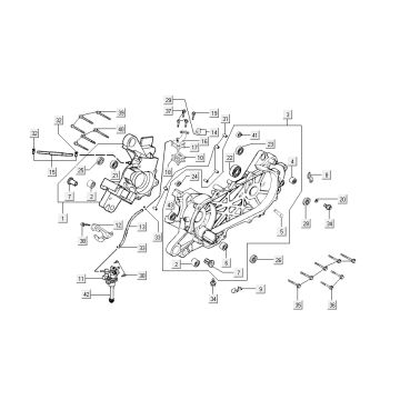 entrée de pompe à huile de carter Kymco Grand Dink 2 temps Titanium