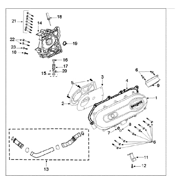 Carter Lid Peugeot Tweet vieux noir mat