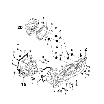 Carter Peugeot Speedfight 4 4 temps or blanc