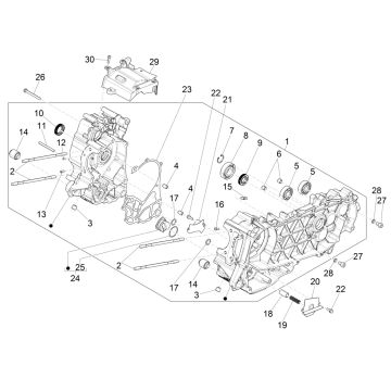 Carter Vespa GTS 125 4 temps IE ABS Euro4 2016-2018