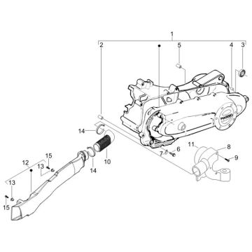 Carter moteur Piaggio Liberty 4 temps