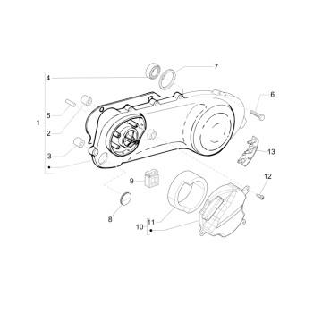 Carter moteur de refroidissement Piaggio Zip 50 SP 2006-2013