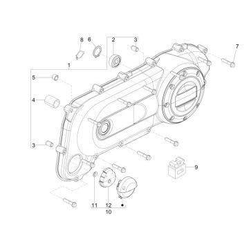 Couvercle d'embrayage Vespa Lx 2 temps