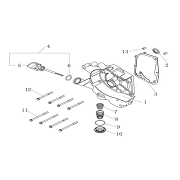 Couvercle de carter AGM Ape50 blanc