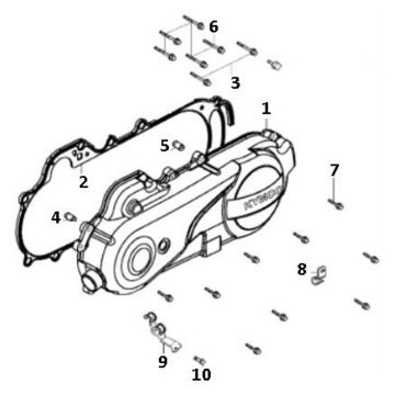 Couvercle de carter AGM VX 50i 4T AC