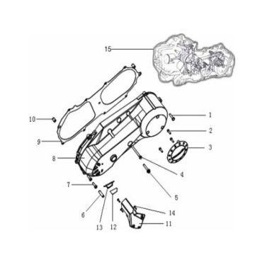 Carter moteur Generic Xor silver 2006 2 temps