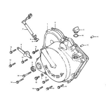 Carter moteur Honda MTX-SH-Carterdeksel Honda MTX-SH