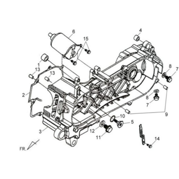 Cache carter gauche 2 Sym X'PRO 125