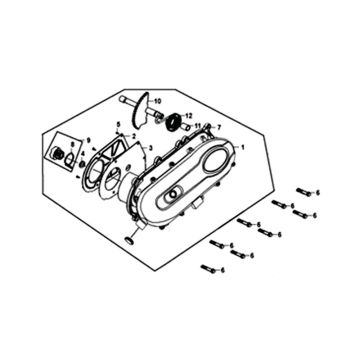 .CACHE GAUCHE SYM Orbit II Euro 4 gris mat