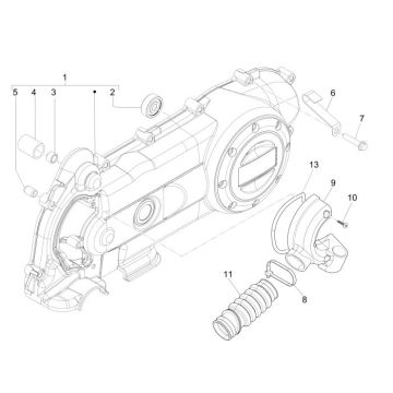 Pièces de couverture de carter Vespa Lx 45km 4 temps 4 soupapes