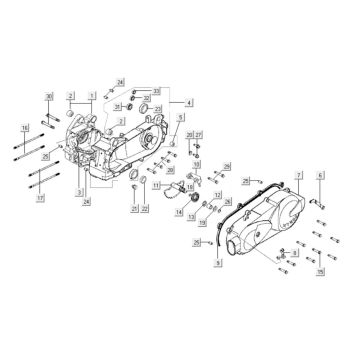 Carter - Couvercle de carter Kymco Like 125 4T AC