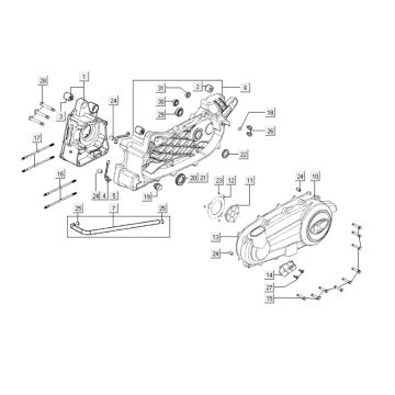 Carter - Couvercle de carter Kymco People S 300i 4T LC