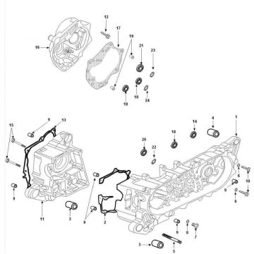 Carter moteur Peugeot Tweet 4 temps