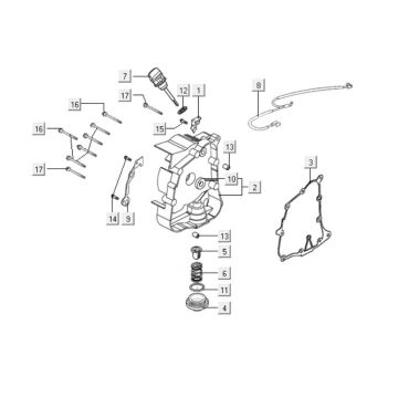 Carter - Jauge d’huile - Filtre à huile Kymco People One 125i 4T AC