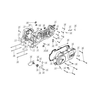 moitiés de carter Kymco Sento 4-temps Pink