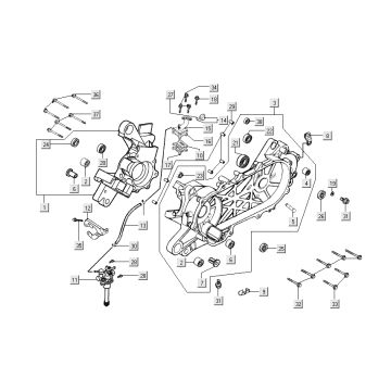 Carter - Pompe à huile Kymco Dink 50 2T LC argent