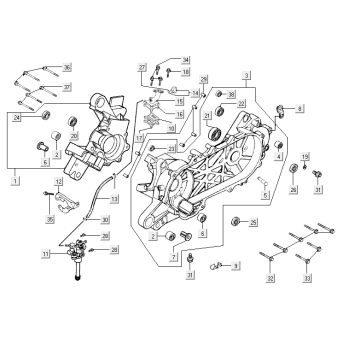 Pompe à huile de carter Kymco Vitality 2t ac pearl silver
