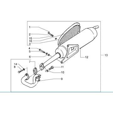 Silencieux catalytique Piaggio Zip RST