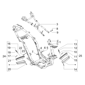 Cadre Gilera Runner 50 SP 50 2T LC 2010-2017