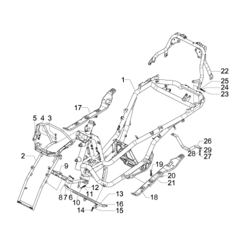 Châssis/cadre Piaggio MP3 300LT Sport 2009-2014