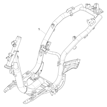Châssis/cadre Piaggio Liberty 50 4 temps (IGET Euro 5)