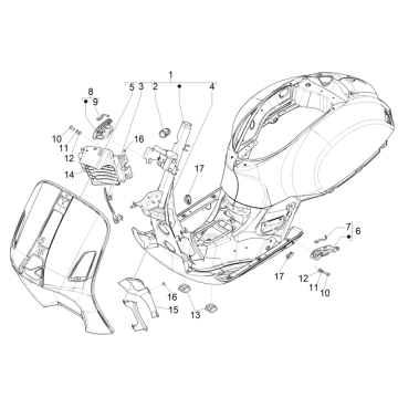 Châssis/châssis Vespa GTS 125 4T E4 ABS 2019 (EMEA)