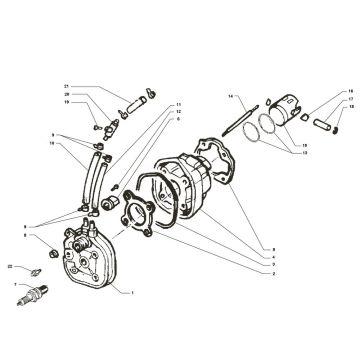 Cylindre - Piston Yamaha Jog-RR 50 2T LC
