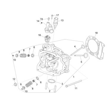 Culasse Piaggio MP3 300 HPE/300 HPE SPORT E5 ABS 2020-2022 (EMEA)