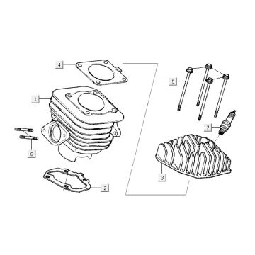 Cylindre Kymco Vitality 2t ac perle argent