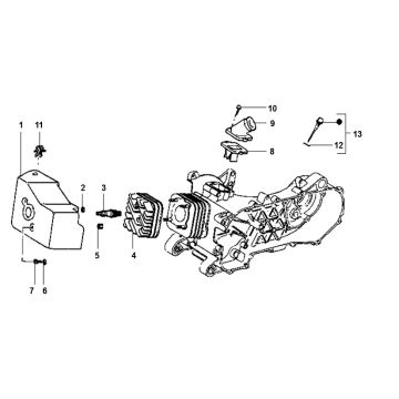 Culasse Piaggio Typhoon 50 2T AC 1998-2005
