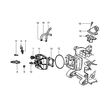 Cilinderkop Gilera Runner 50 2-takt LC 1998-2005