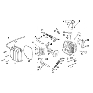 Culasse GY6 10/12 pouces (EURO 4 ; après 2018)-Cilinderkop GY6 10 / 12 inch (EURO 4 na 2018) t tm z