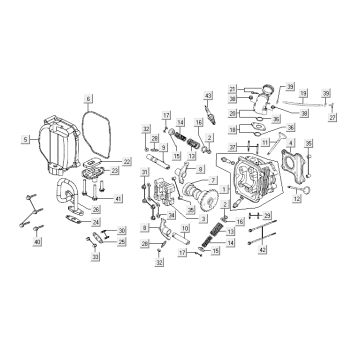 Culasse Kymco Agility 12' 4 temps bleu sportif