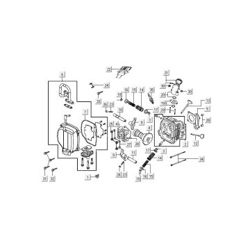 Culasse Kymco Agility FR 12" 4 temps euro4 noir