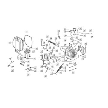Culasse Kymco City 12" 50 4T AC gris foncé