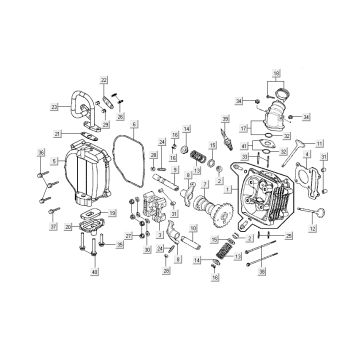 Culasse Kymco New Dink 4 temps bleu océan profond