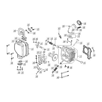 Culasse Kymco People S 4 temps bleu cristal