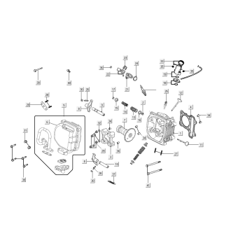 Culasse Kymco People S 50i E4 Gris Mat