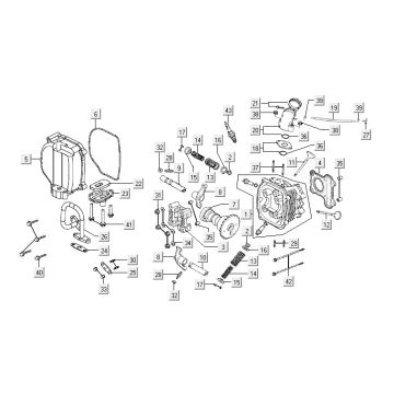 Culasse Kymco VP50 4t ac techo argent