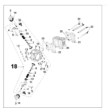Culasse Peugeot Speedfight 3 4 temps Rouge