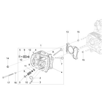 Culasse Vespa Sprint 125 3V ie ABS Euro 5 2021
