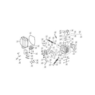 Accessoires pour cylindres Kymco Super 8 4 temps (2007-2009) orange