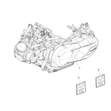 Moteur complet Vespa GTS 125 4 temps IE ABS Euro4 2016-2018