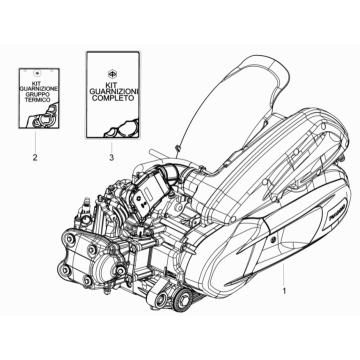 Bloc moteur complet Piaggio MP3 350 Maxi Sport ABS Euro 4 2018-2020