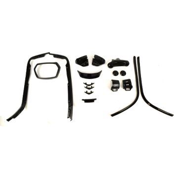 Ensemble complet de cadres stylisés et décoratifs Vespa Sprint noir brillant, 8 pièces (jusqu'en 2018)