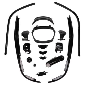 Kit moulage/coiffage complet Vespa Sprint noir brillant 8 pièces (à partir de 2018)