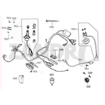 Contact lock Faisceau de câbles Santini Capri anthracite mat