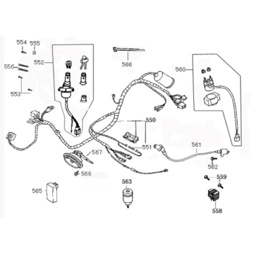 Faisceau de fils d'allumage Edwards Tomorrow Maple V50-3 anthracite mat mat